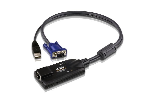 Модуль удлинителя, SVGA+KBD+MOUSE USB,  40 метр., для подкл. комп. к перекл. макс.разреш. 1600х1200, RJ45+HD-DB15+USB A-тип, Female+2xMale, без Б.П., (DDC2B)/ATEN ATEN KA7570