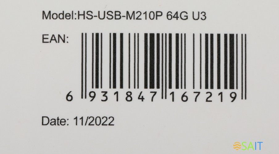 Флеш Диск Hikvision 64GB M210P HS-USB-M210P/64G/U3 USB3.0 черный