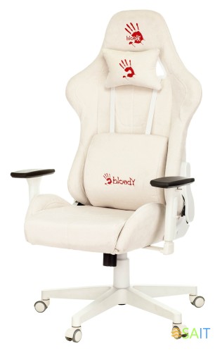 Кресло игровое A4Tech Bloody GC-320 белый сиденье белый крестов.