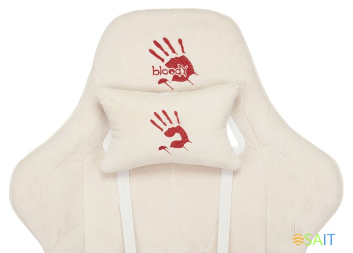 Кресло игровое A4Tech Bloody GC-320 белый сиденье белый крестов.