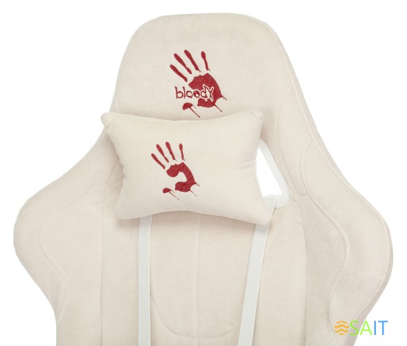 Кресло игровое A4Tech Bloody GC-320 белый сиденье белый крестов.