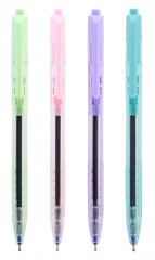 Ручка шариков. автоматическая Deli Arrow EQ03236-1 прозрачный/ассорти d=0.7мм син. черн. ассорти