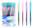 Ручка шариков. автоматическая Deli Arrow EQ03236-1 прозрачный/ассорти d=0.7мм син. черн. ассорти