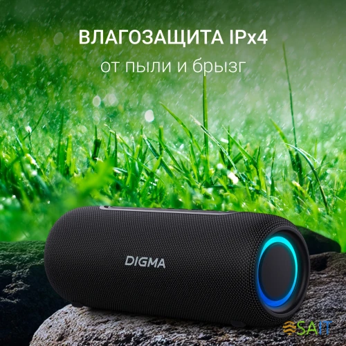 Колонка порт. Digma D-PS1524 черный 20W 2.0 BT 10м 2000mAh (PS1524B)