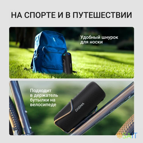 Колонка порт. Digma D-PS1524 черный 20W 2.0 BT 10м 2000mAh (PS1524B)