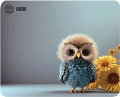 Коврик для мыши Cactus Owl gray рисунок 300x250x3мм (CS-MP-D12M)