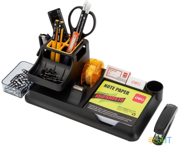 Органайзер настольный Deli E38252A 260x103x150мм черный