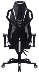 Кресло игровое Cactus CS-CHR-090BLW черный/белый эко.кожа/сетка крестов. нейлон