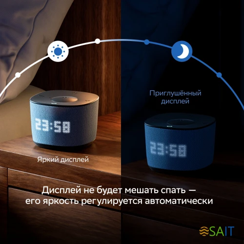 Умная колонка Sber Boom Home SBDV-00171G Салют серый 8W Mono BT/Wi-Fi (без.бат)