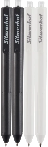 Набор ручек шариков. автоматическая Silwerhof NG Modern d=0.7мм син. черн. блистер ев. (4шт)