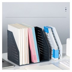 Лоток вертикальный Deli 79003Black 3отд. складной A5 200х150х180мм черный пластик