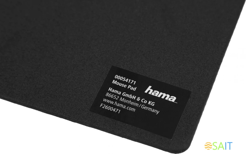 Коврик для мыши Hama H-54171 Мини черный 223x183x3мм (00054171)