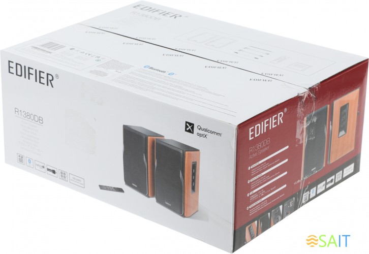 Колонки Edifier R1380DB 2.0 светлое дерево/черный 42Вт BT