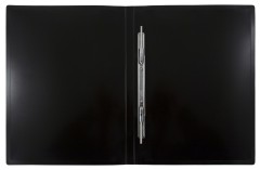 Папка метал.пруж.скоросш. Бюрократ DeLuxe DL07PMILK A4 пластик 0.7мм кор.27мм молочный