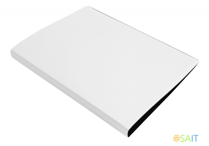 Папка метал.пруж.скоросш. Бюрократ DeLuxe DL07PMILK A4 пластик 0.7мм кор.27мм молочный