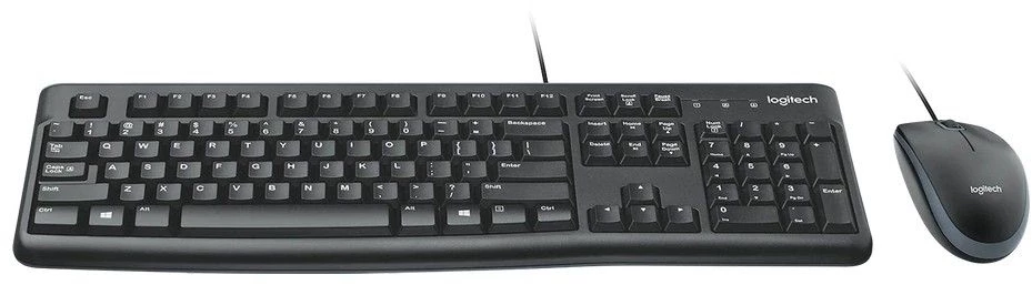 Клавиатура + мышь Logitech MK120 клав:черный мышь:черный/серый USB (920-002589)