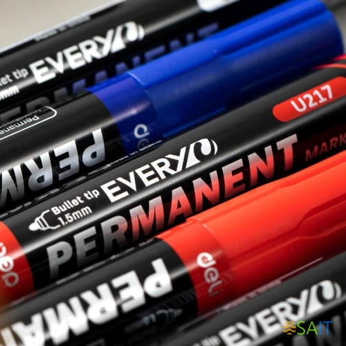 Маркер перманентный Deli EU217-BK Everyu круг. пулевидный пиш. наконечник 1.5мм заправляемый черный