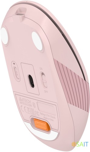 Мышь A4Tech Fstyler FB10CS розовый оптическая 2000dpi silent беспров. BT/Radio USB 4but (FB10CS USB BABY PINK)