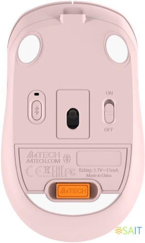 Мышь A4Tech Fstyler FB10CS розовый оптическая 2000dpi silent беспров. BT/Radio USB 4but (FB10CS USB BABY PINK)