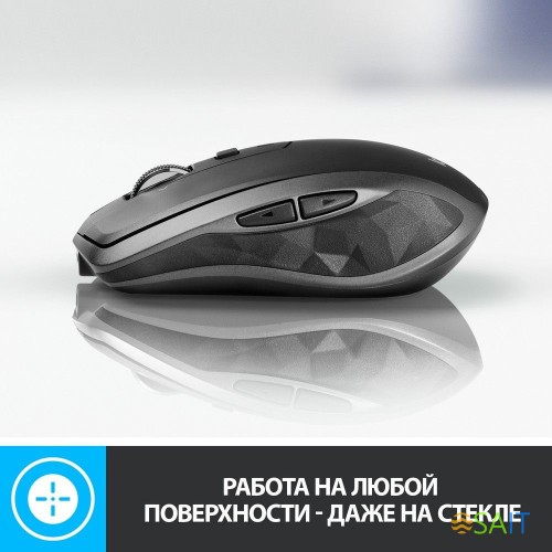 Мышь Logitech MX Anywhere 2S черный оптическая 4000dpi беспров. BT/Radio USB 7but (910-006211)