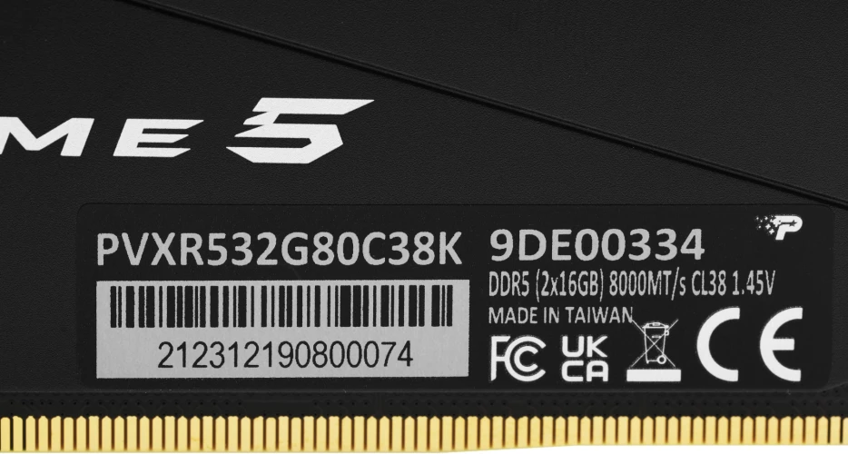 Память DDR5 2x16Gb 8000MHz Patriot PVXR532G80C38K Viper Xtreme 5 RGB RTL Gaming PC5-64000 CL38 DIMM 288-pin 1.45В с радиатором Ret