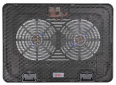 Подставка для ноутбука Buro BU-LCP156-B214H 15.6" 355x255x30мм 2xUSB 2x 140ммFAN 900г металлическая сетка/пластик черный