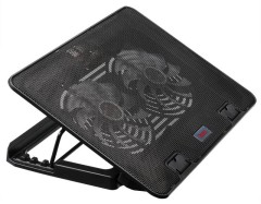 Подставка для ноутбука Buro BU-LCP156-B214H 15.6" 355x255x30мм 2xUSB 2x 140ммFAN 900г металлическая сетка/пластик черный