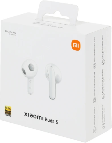 Гарнитура вкладыши Xiaomi Buds 5 M2341E1 белый беспроводные bluetooth в ушной раковине (BHR8117GL)