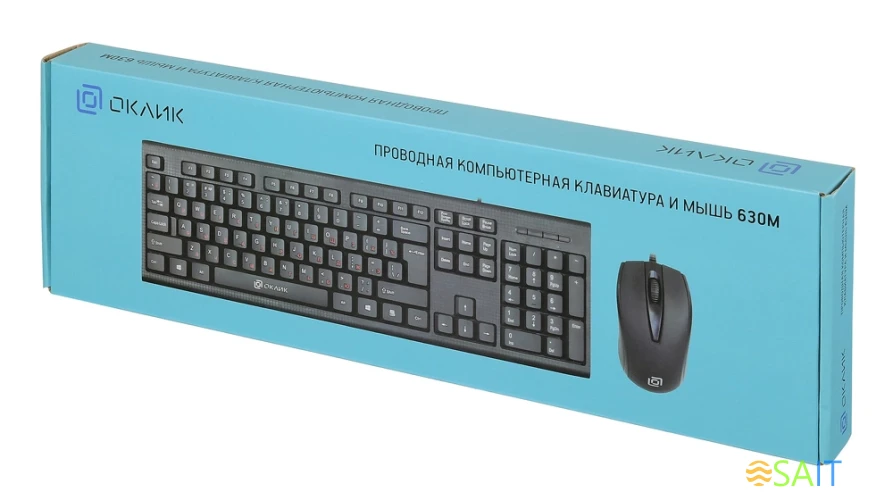 Клавиатура + мышь Оклик 630M клав:черный мышь:черный USB (1091260)