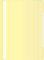 Папка-скоросшиватель Бюрократ Pastel -PSLPAST/YEL A4 прозрач.верх.лист пластик желтый 0.14/0.18