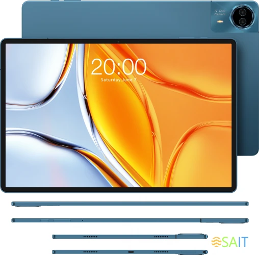 Планшет Teclast T70 TLA001 MTK8781 (2.2) 8C RAM8Gb ROM256Gb 14" IPS 1920x1200 4G 2Sim Android 14 серый 13Mpix 8Mpix BT WiFi microSD 1Tb 10000mAh