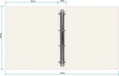 Папка панорама на 4-х кольцах Бюрократ Double Neon DNE0740/4RPINK A4 пластик 0.7мм кор.40мм карм.на лиц.стор. розовый