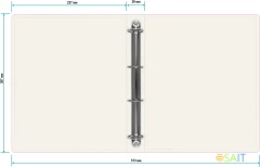 Папка панорама на 4-х кольцах Бюрократ Double Neon DNE0740/4RPINK A4 пластик 0.7мм кор.40мм карм.на лиц.стор. розовый