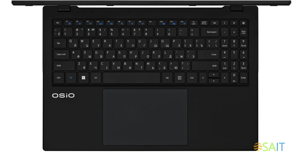 Ноутбук Osio BaseLine B150i-010b N-series N200 8Gb SSD512Gb Intel UHD Graphics 15.6" IPS FHD (1920x1080) Windows 11 Home black WiFi BT Cam 5000mAh