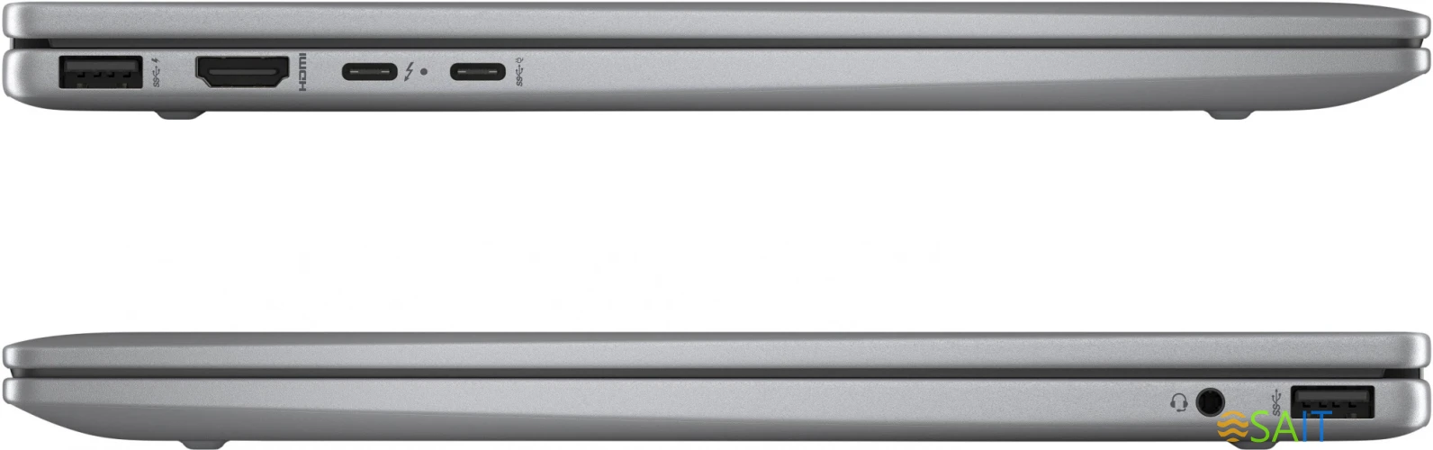 Ноутбук HP Envy x360 14-fc0006ci Core Ultra 7 155U 16Gb SSD512Gb Intel Graphics 14" OLED Touch 2.8K (2880x1800) Windows 11 Home silver WiFi BT Cam (A1AB0EA)