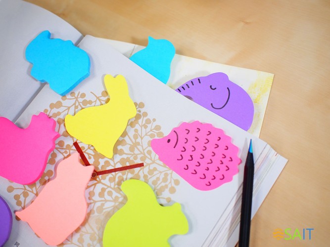 Блок самоклеящийся бумажный Stick`n 21778 50лист. синий 1цв.в упак. "носорог"