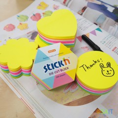 Блок самоклеящийся бумажный Stick`n 21830 67x67мм 250лист. неон ассорти &quot;круг&quot;