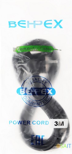 Кабель IEC C5 (3-pin) Евровилка 3м