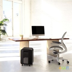 Шредер Fellowes PowerShred LX200 черный (секр.P-4) фрагменты 12лист. 22лтр. скрепки скобы пл.карты