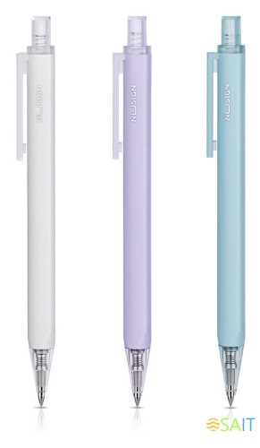 Ручка гелев. автоматическая Deli Nusign NS649 ассорти черн. черн. линия 0.5мм