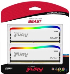 Память DDR4 2x8GB 3600MHz Kingston KF436C17BWAK2/16 Fury Beast RGB RTL Gaming PC4-25600 CL17 DIMM 288-pin 1.35В single rank с радиатором Ret
