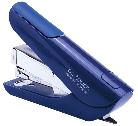 Степлер Kw-Trio 0556A-BLU Half strip Air touch 24/6 24/8 26/6 26/8 (40листов) синий 100скоб пластик коробка