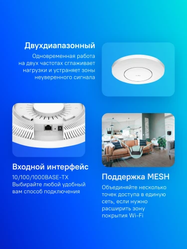 Точка доступа Cudy AP1300 AC1300 10/100/1000BASE-TX белый