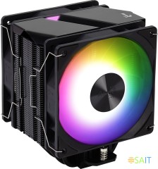 Устройство охлаждения(кулер) Aerocool Rime 4 Dual ARGB Soc-AM5/AM4/1200/1700/1851 черный 4-pin 17-34dB Al+Cu 250W Ret