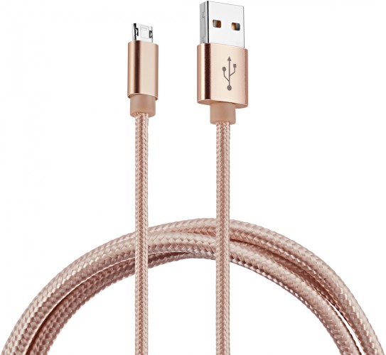 Кабель Buro Braided BHP RET MICUSB-BR USB (m)-micro USB (m) 1м золотистый