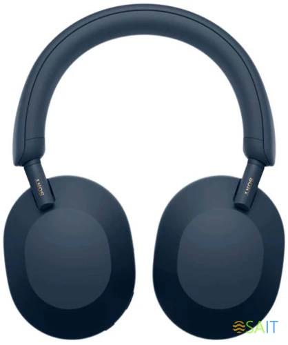 Гарнитура мониторные Sony WH-1000XM5 1.2м синий беспроводные bluetooth оголовье (WH-1000XM5/L)