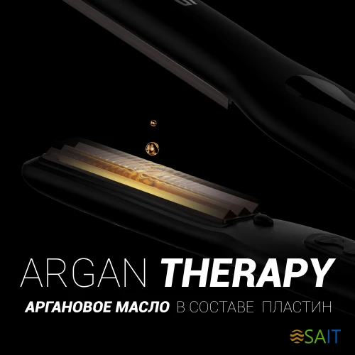 Щипцы Polaris PHSZ 1309TAi Argan Therapy PRO 38Вт черный макс.темп.:230С покрытие:турмалиновое (PHSZ 1309TAI)