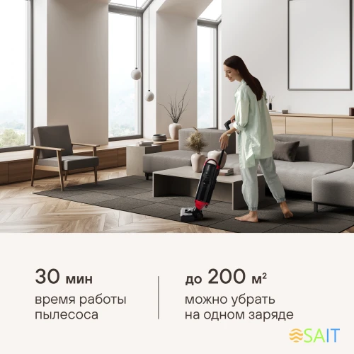 Пылесос моющий Rondell RDE-2080 1400Вт черный/красный