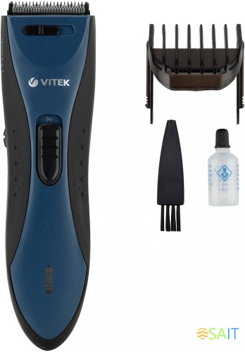 Машинка для стрижки Vitek VT-2578 черный/синий 3Вт (насадок в компл:1шт)