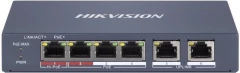 Коммутатор Hikvision DS-3E1106HP-EI 4x100Мбит/с управляемый